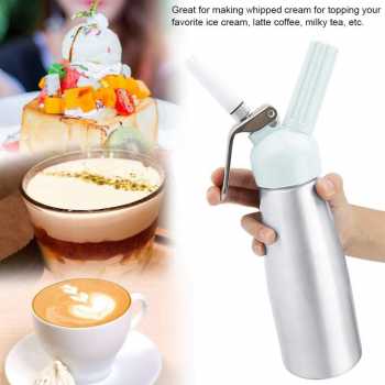 Januel Dispenser Whipped Cream Whipper Dekorasi Kue Aluminium 500ml - Jn14