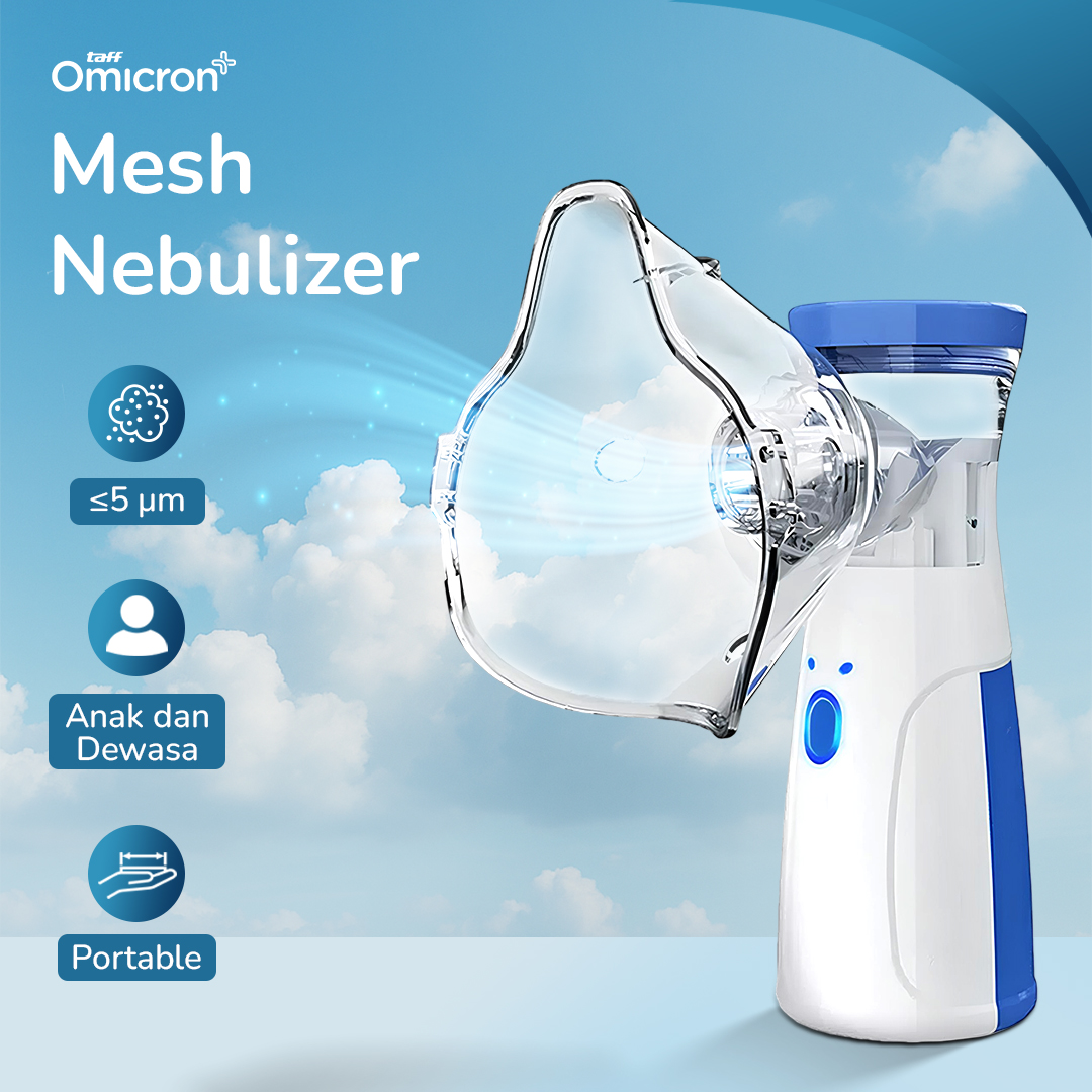 Gambar produk TaffOmicron Alat Terapi Pernapasan Mesh Nebulizer Rechargeable 200mA - JSL-W302