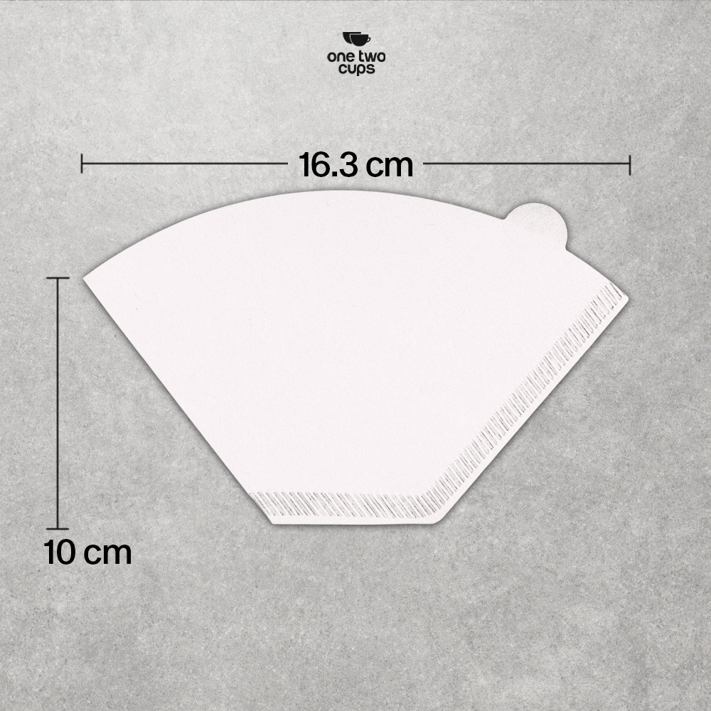 One Two Cups Kertas Saringan Kopi Filter Paper V60 2-4 Cups 100 PCS - U102 Gambar produk One Two Cups Kertas Saringan Kopi Filter Paper V60 2-4 Cups 100 PCS - U102