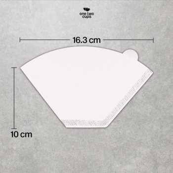 One Two Cups Kertas Saringan Kopi Filter Paper V60 2-4 Cups 100 PCS - U102 Gambar produk One Two Cups Kertas Saringan Kopi Filter Paper V60 2-4 Cups 100 PCS - U102