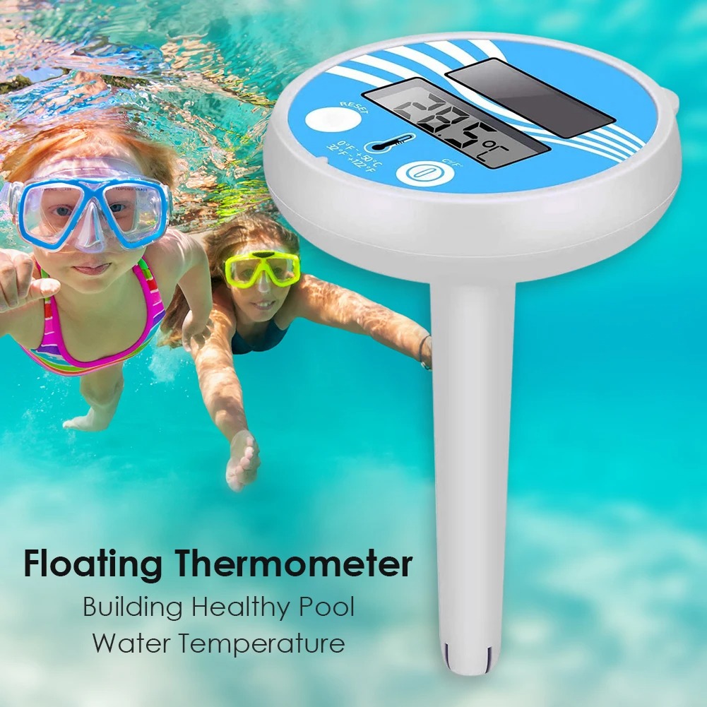 Gambar produk SKEIDO Termometer Kolam Renang Solar Panel Pool Floating Thermometer - SK-11