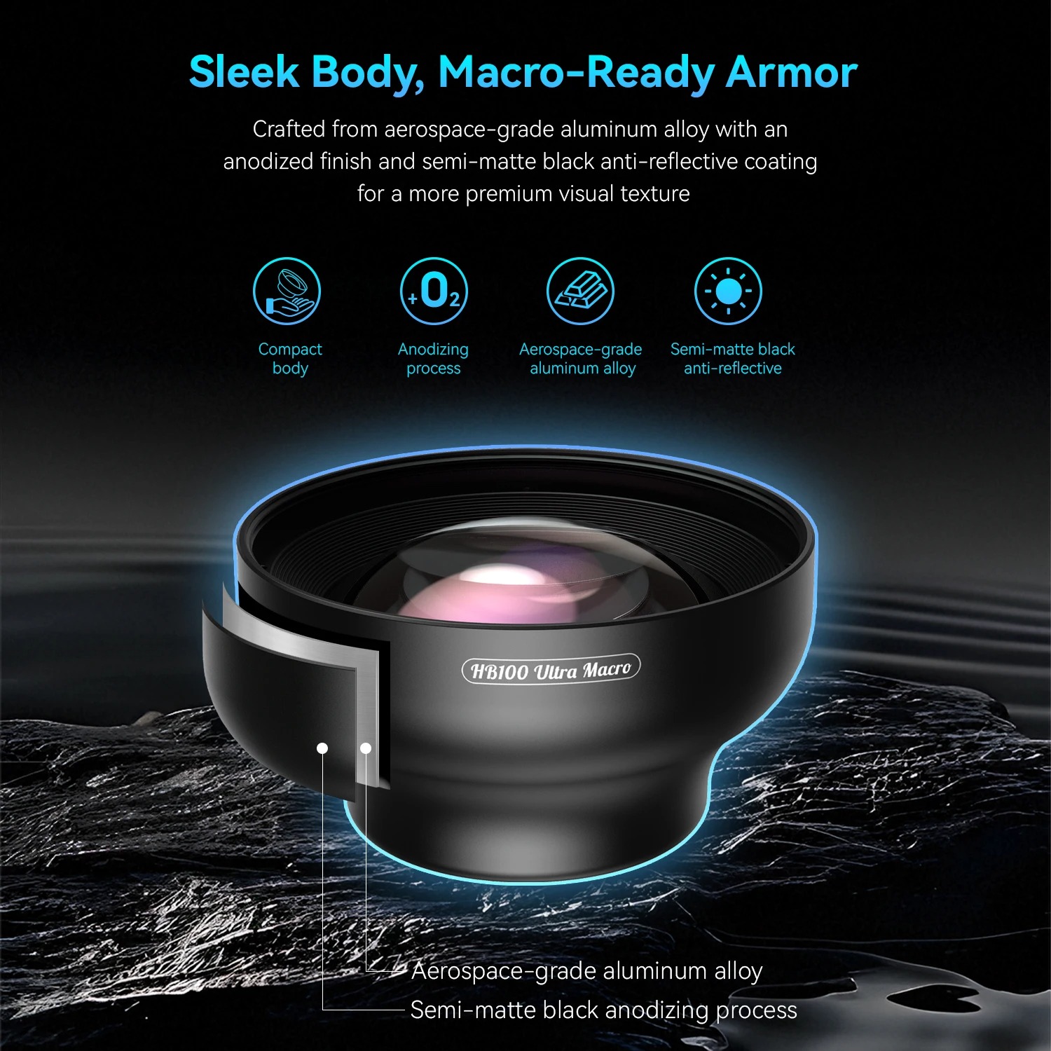 Gambar produk APEXEL Lensa Kamera Smartphone Eye Macro Lens FMC Coating 50-110mm - APL-HB100U52