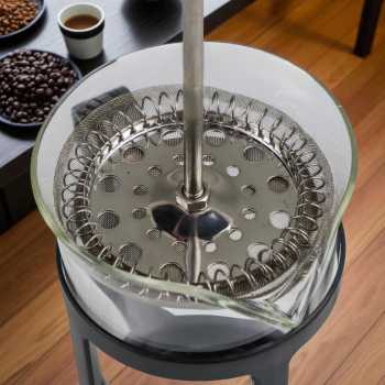 Gambar produk One Two Cups French Press Coffee Maker Pot Plunger Glass 350ml - KG73I
