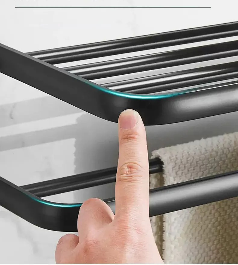 Gambar produk XUANXIN Rak Dinding Kamar Mandi Gantungan Handuk Double Layer - B04-1