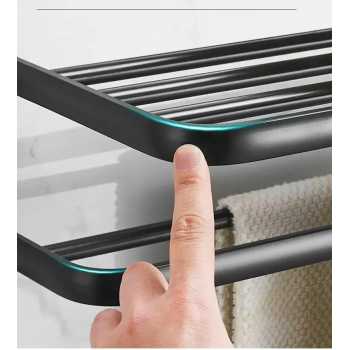 Gambar produk XUANXIN Rak Dinding Kamar Mandi Gantungan Handuk Double Layer - B04-1
