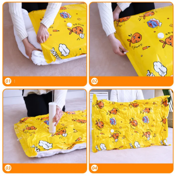 Gambar produk BOXI Kantong Plastik Vakum Pakaian Multifungsi Vacuum Bag 1 PCS 50x70cm - BX157