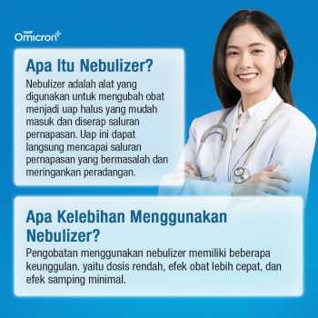 Gambar produk TaffOmicron Alat Terapi Pernapasan Mesh Nebulizer Portable Inhaler Versi Baterai - JSL-W303