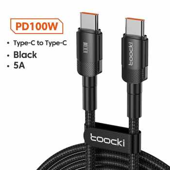 Toocki Kabel Data Type C to Type C Fast Charging Braided 5A 100W 1M - TXCTT1-HY01