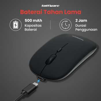 Gambar produk Taffware Mouse Wireless Bluetooth Optical 2.4GHz Silent Click 1200DPI - M8120G