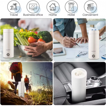 Gambar produk LIGSUN Travel Kettle Electric Stainless Steel Automatic Shut Off 400ml - LOF40