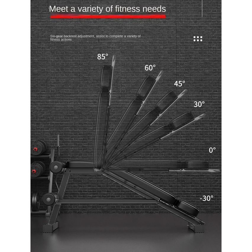 Gambar produk XJX Kursi Gym Bench Adjustable 12in1 Functions with Dumbell Stand - X023