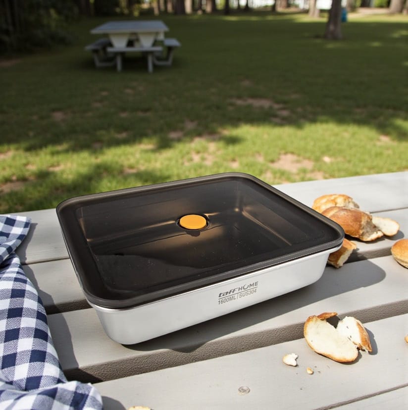 Gambar produk TaffHOME Kotak Makan Lunch Box Multifunction Stainless Steel 304 1600ml - AC-21