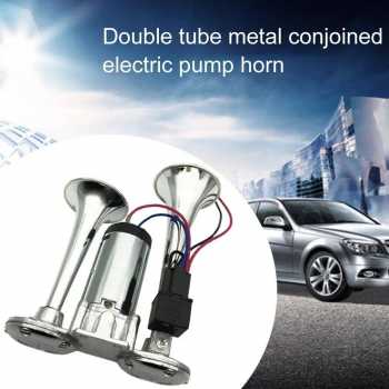 Gambar produk HX Klakson Terompet Truk Mobil Double Tube Horn Zinc Alloy 300dB 24V - H2