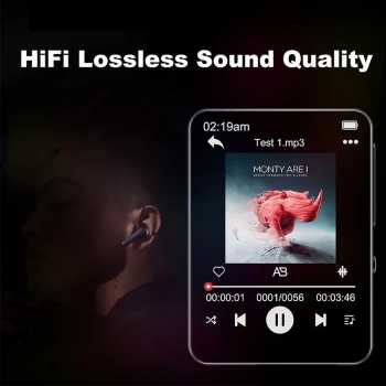 Gambar produk AIRME MP3 Digital Audio Player HiFi Bluetooth Touch Screen 300mAh - A240
