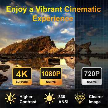 Gambar produk Woopker Proyektor Mini Portable Android 11 WiFi Bluetooth 330 ANSI - HY260