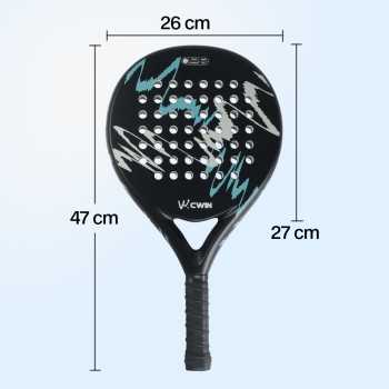 CWIN Raket Padel Round Carbon Fiber 3.6cm Thickness 365g - 4018 Gambar produk CWIN Raket Padel Round Carbon Fiber 3.6cm Thickness 365g - 4018