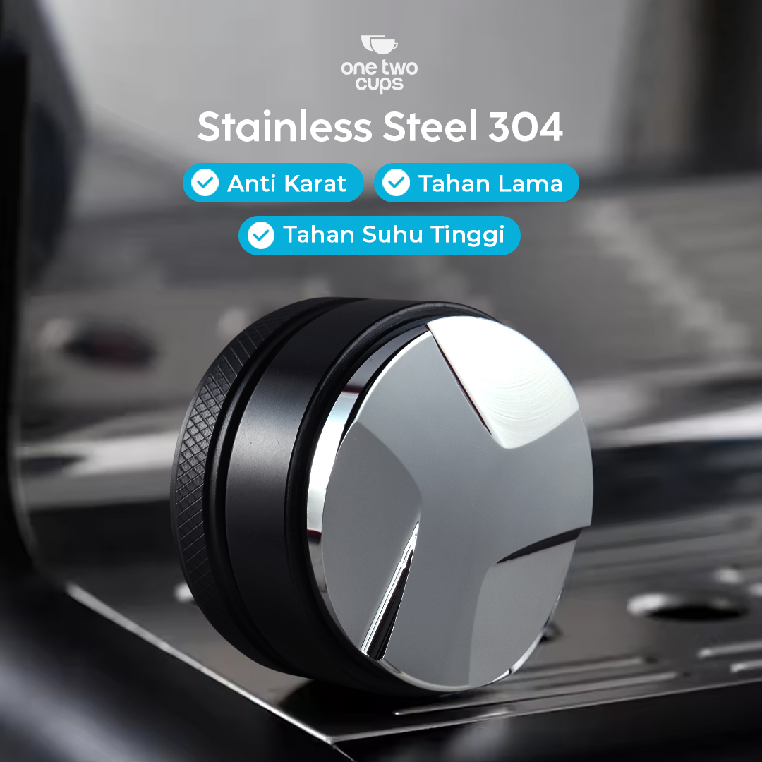 Gambar produk One Two Cups Tamper Kopi Triangle Press Coffee Powder Stainless Steel 58mm - 3153
