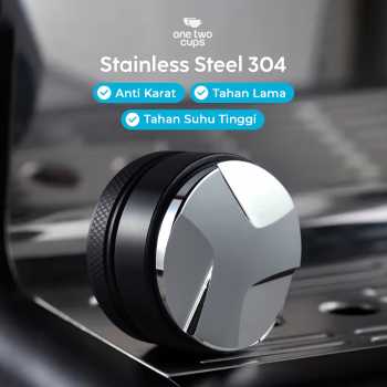 Gambar produk One Two Cups Tamper Kopi Triangle Press Coffee Powder Stainless Steel 58mm - 3153
