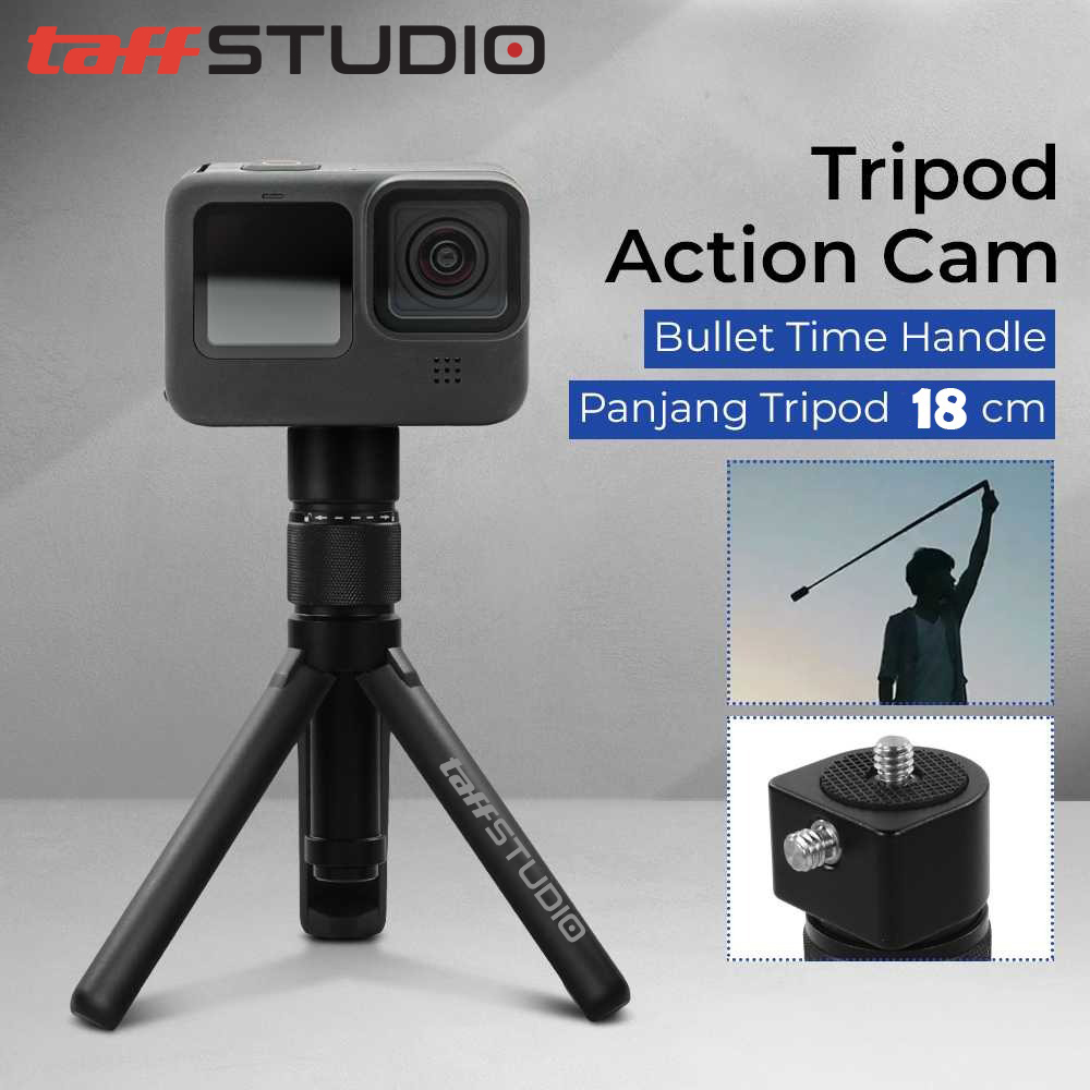 TaffSTUDIO Tripod Handle Grip Bullet Time for Insta360 GoPro 18cm - YZ175 Gambar produk TaffSTUDIO Tripod Handle Grip Bullet Time for Insta360 GoPro 18cm - YZ175