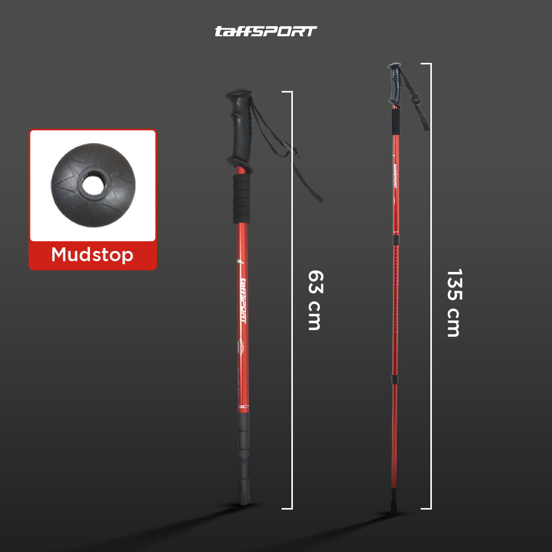 Gambar produk TaffSPORT Tongkat Hiking Telescopic Trekking Pole Aluminium 135cm - X-11