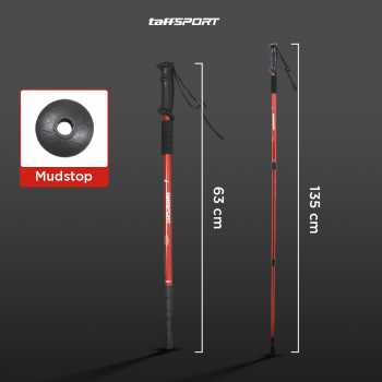 Gambar produk TaffSPORT Tongkat Hiking Telescopic Trekking Pole Aluminium 135cm - X-11