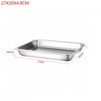 Gambar produk Panina Tray Baki Nampan Makanan Food Container Kitchen Stainless 304 27x20x4.8cm - PN50