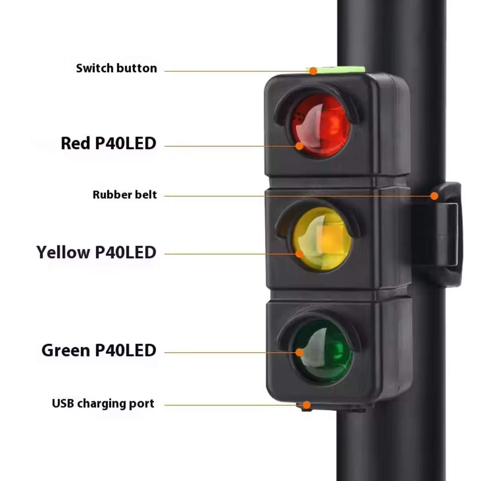 Gambar produk cycle zone Lampu Rambu Sepeda Aksesoris Warning Sign 7 Light Modes - 13320