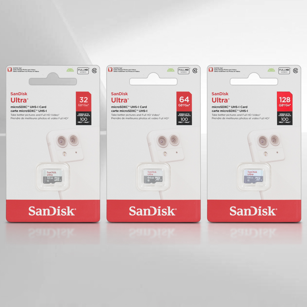 Gambar produk SanDisk Ultra microSDHC/SDXC UHS-I Class 10 100MB/s 64GB - SDSQUNR
