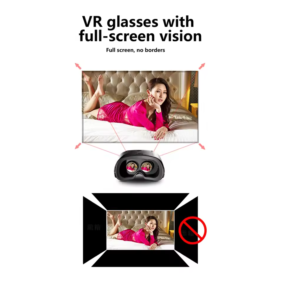 Gambar produk VRG VR Box 3D Giant Screen Virtual Reality Blue Light Glasses - Pro-X7