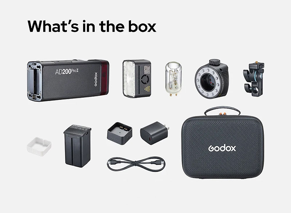 Gambar produk Godox Flash Camera Wireless 2.4GHz TTL 3in1 Color 2980mAh 200Ws - AD200PRO II