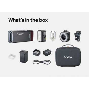 Gambar produk Godox Flash Camera Wireless 2.4GHz TTL 3in1 Color 2980mAh 200Ws - AD200PRO II