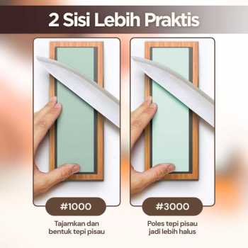 KNIFEZER Glitzy Batu Pengasah Pisau Whetstone Knife Sharpener 1000/3000 - Wkss-02 Gambar produk KNIFEZER Glitzy Batu Pengasah Pisau Whetstone Knife Sharpener 1000/3000 - Wkss-02
