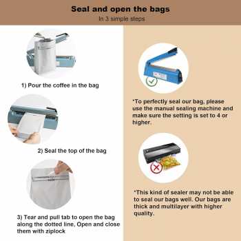 Gambar produk KOFE Kemasan Kopi Standing Pouch Ziplock Flat Bottom with Valve 10 PCS 125g - KF-10