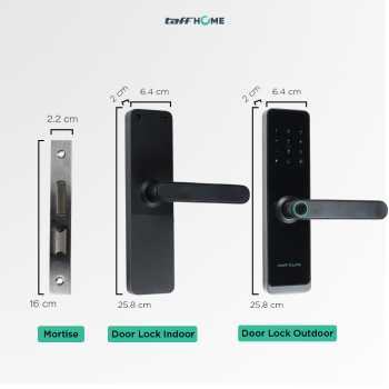 Gambar produk TaffHOME Smart Door Lock Fingerprint Password Card RFID Alarm - H1-XG