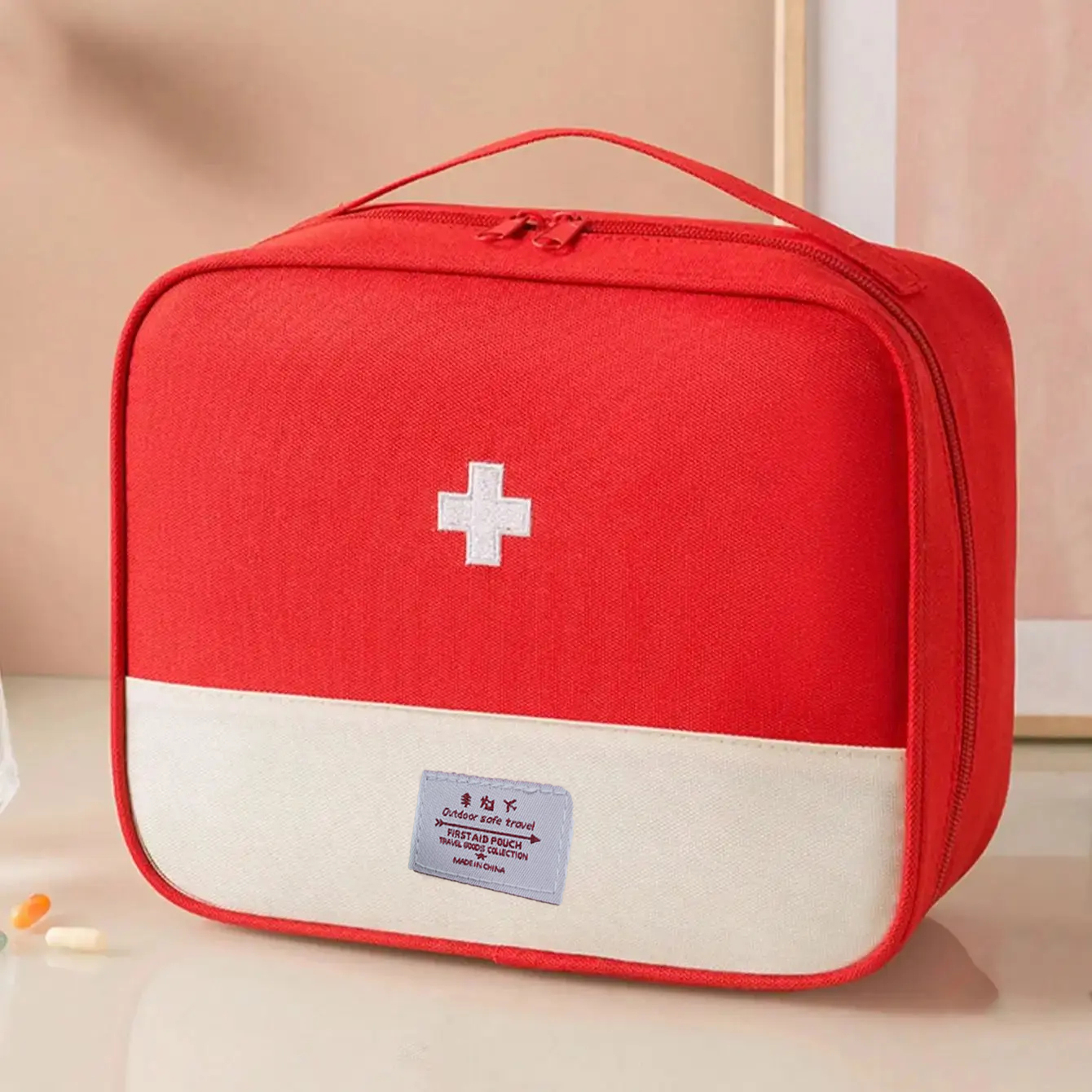 Gambar produk Le Around Tas Perlengkapan Obat P3K First Aid Bag Nilon 26x21x13cm - LG130