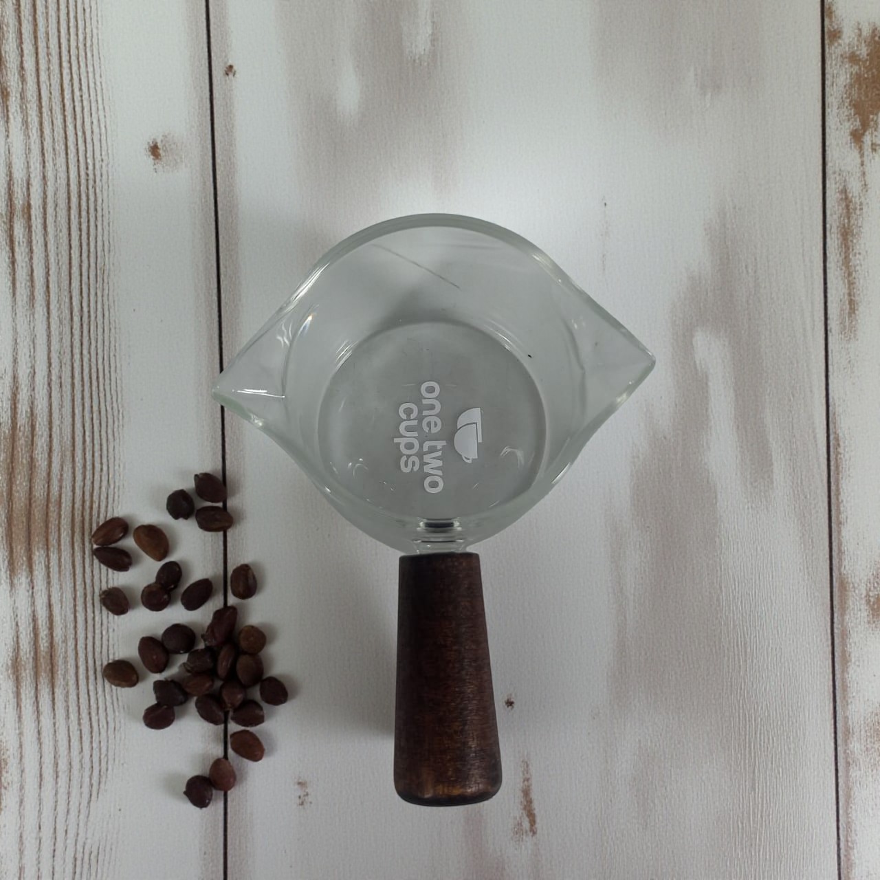 One Two Cups Gelas Milk Jug Pitcher Espresso Double Mouth 75ml - S08 Gambar produk One Two Cups Gelas Milk Jug Pitcher Espresso Double Mouth 75ml - S08