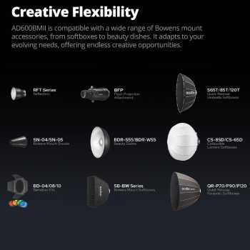 Gambar produk Godox Flash Camera Wireless 2.4GHz TTL 3in1 Color 8940mAh 600Ws - AD600BMII
