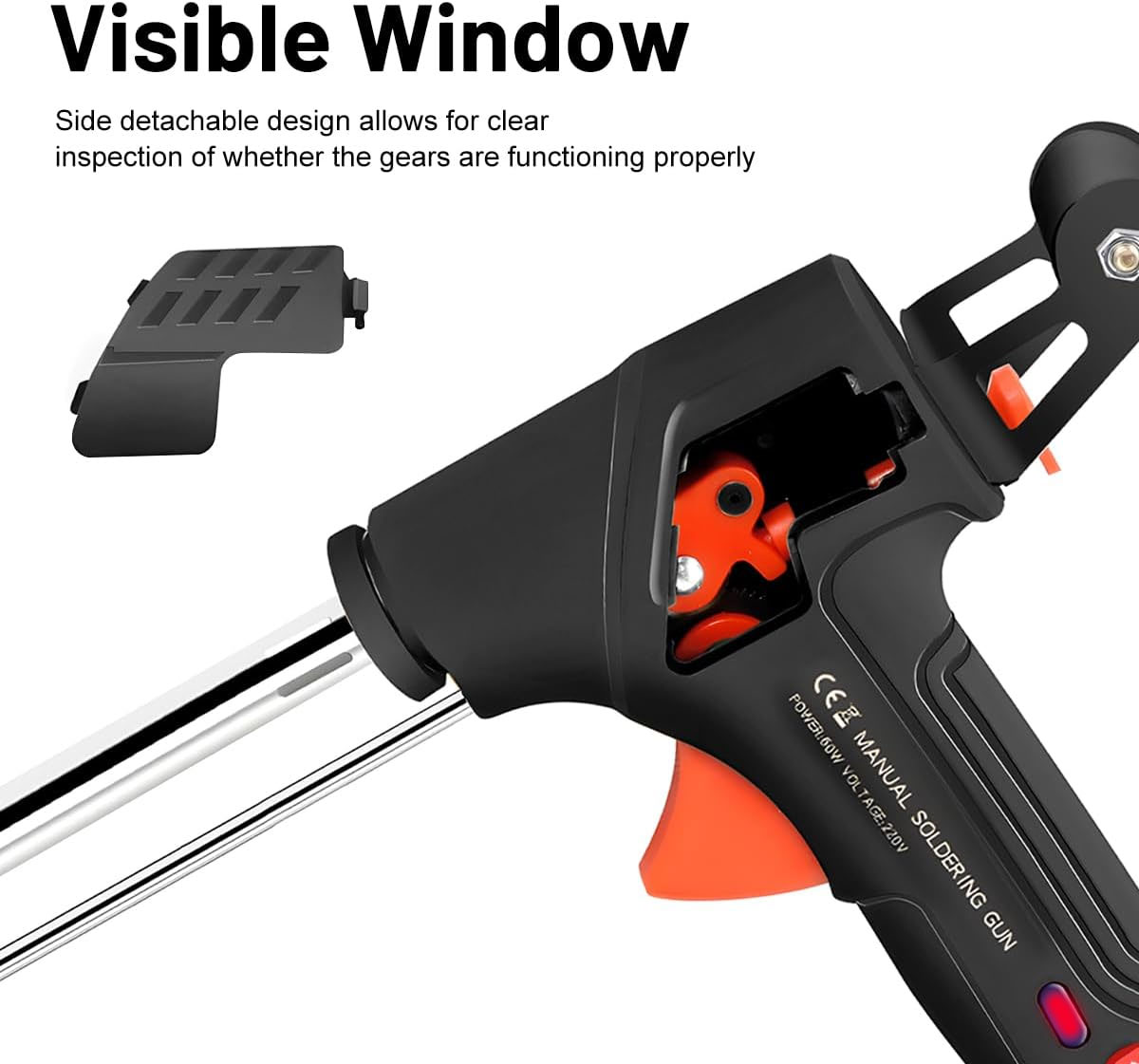 Januel Solder Listrik Tembak Tin Gun Handheld 60W With Braket Tin Wire - G10-2N Gambar produk Januel Solder Listrik Tembak Tin Gun Handheld 60W With Braket Tin Wire - G10-2N