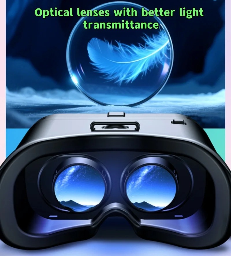 Gambar produk VRG VR Box 3D Virtual Reality Glasses Adjustable Panoramic AR Blu-ray - Q8