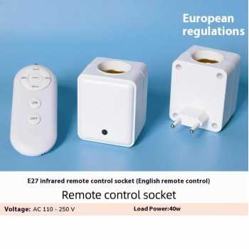 Gambar produk Homeclub Fitting Lampu Soket Pintar Smart Adapter Remote EU Plug E27 - 265N