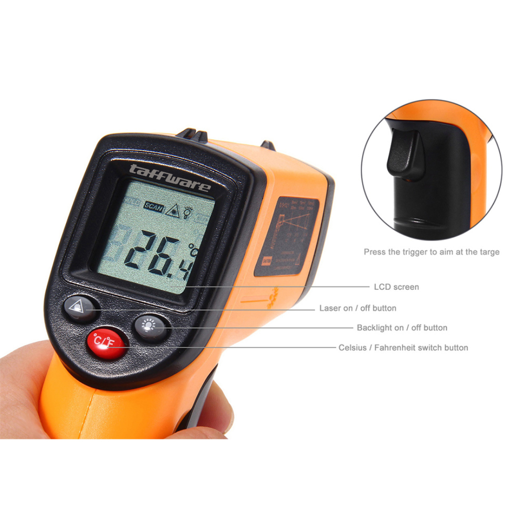 Taffware Thermogun Thermometer Industrial Laser Infrared NonContact - GM320 (CX6000 Series) Gambar produk Taffware Thermogun Thermometer Industrial Laser Infrared NonContact - GM320 (CX6000 Series)