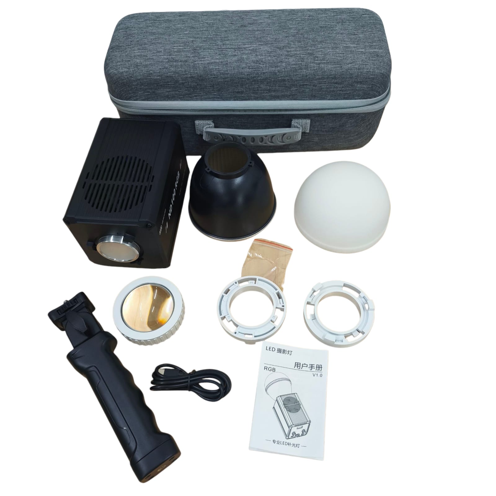 Gambar produk LIYADI Lampu Studio Fotografi COB LED RGBW 24 Mode 10000mAh 100W - ND100