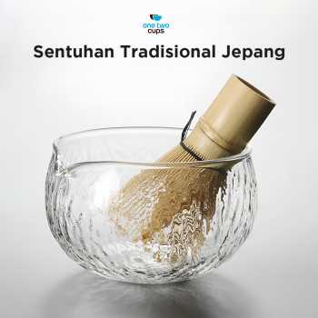 Gambar produk One Two Cups Mangkuk Teh Chawan Kaca Japanese Matcha Bowl 500ml - W5ML