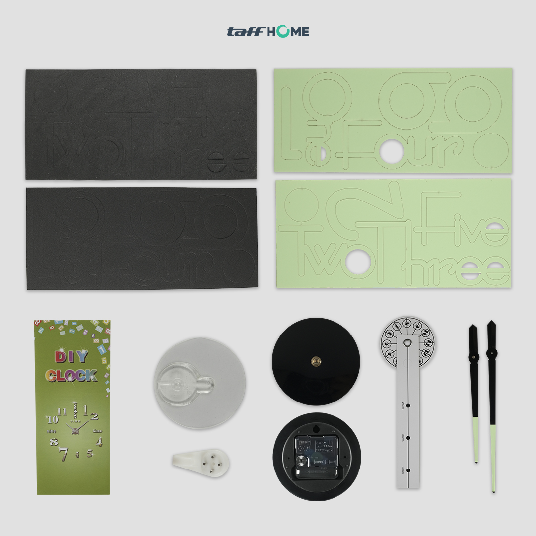 TaffHOME Jam Dinding Besar DIY Giant Glow in The Dark 90-100cm - JM-25 Gambar produk TaffHOME Jam Dinding Besar DIY Giant Glow in The Dark 90-100cm - JM-25