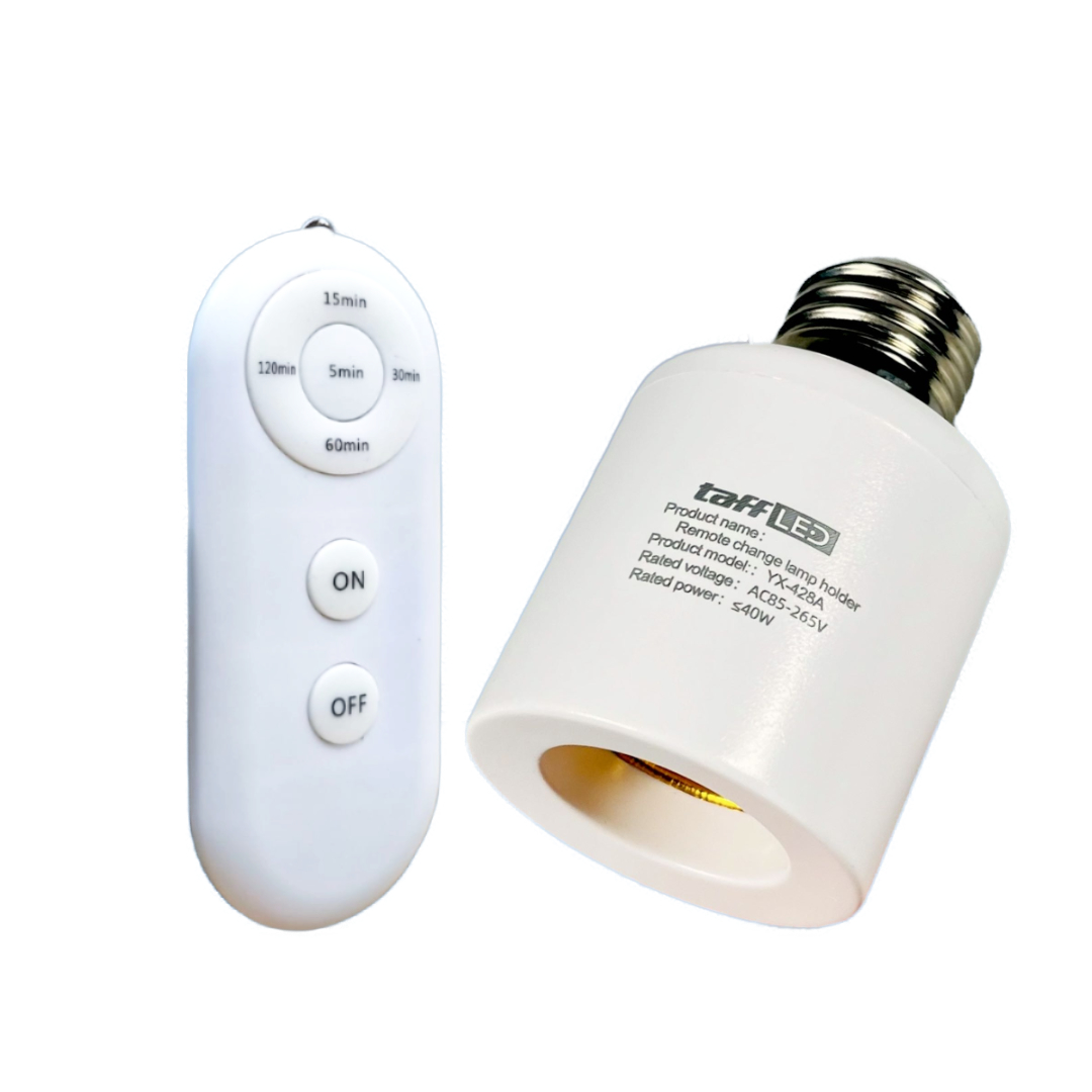 TaffLED Fitting Lampu Bohlam 40W E27 with Remote - YX-428A Gambar produk TaffLED Fitting Lampu Bohlam 40W E27 with Remote - YX-428A