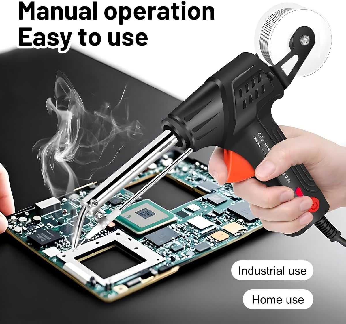 Januel Solder Listrik Tembak Tin Gun Handheld 60W With Braket Tin Wire - G10-2N Gambar produk Januel Solder Listrik Tembak Tin Gun Handheld 60W With Braket Tin Wire - G10-2N