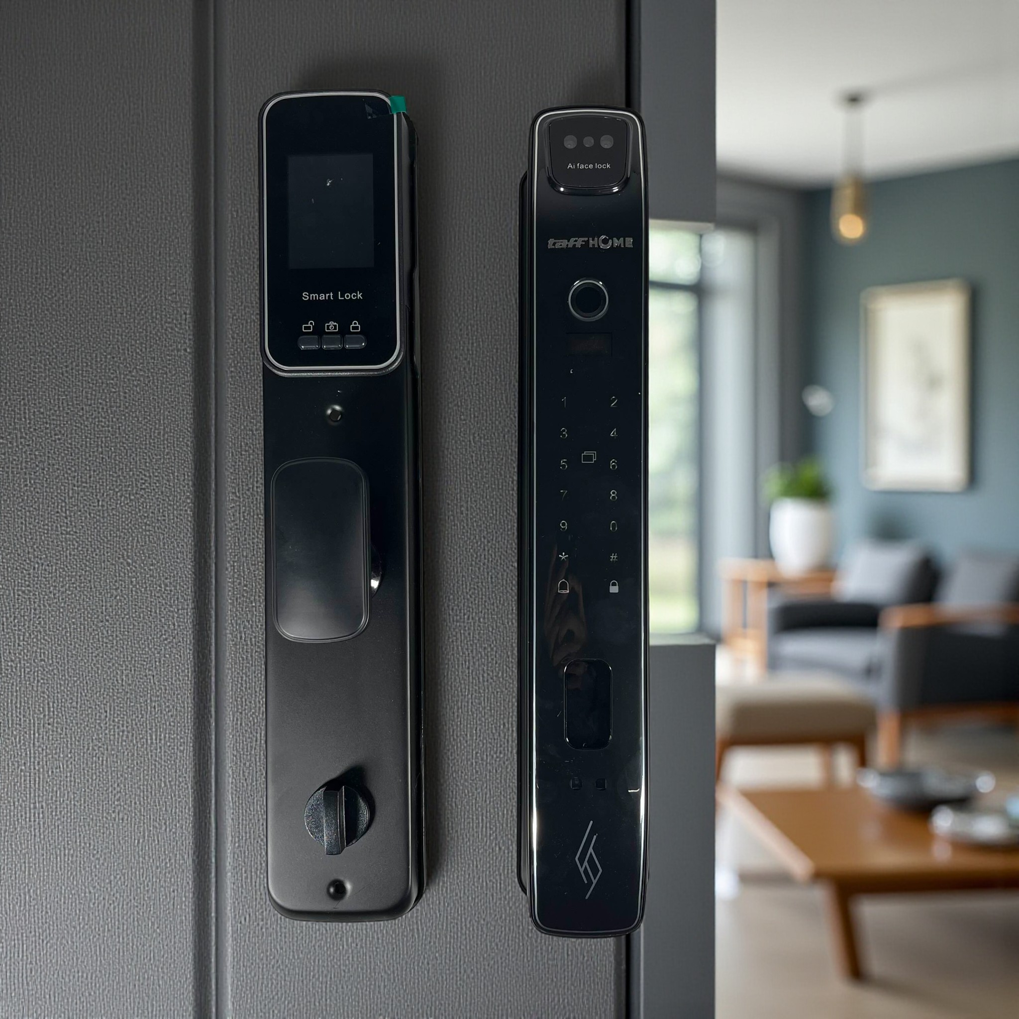 Gambar produk TaffHOME Smart Door Lock Fingerprint Face Recognition Password Tuya - 5S