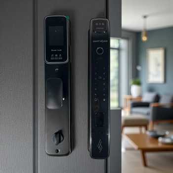 Gambar produk TaffHOME Smart Door Lock Fingerprint Face Recognition Password Tuya - 5S