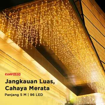 Gambar produk TaffLED Lampu Hias Gorden String Lights Icicle Fairy Waterproof 5M 96 LED - EK-04