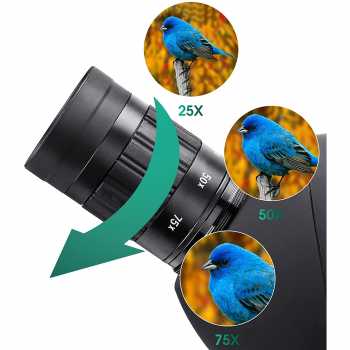 SVBONY Teleskop Spotting Scope 25-75X 70mm for Birding Photography - SV28 Gambar produk SVBONY Teleskop Spotting Scope 25-75X 70mm for Birding Photography - SV28